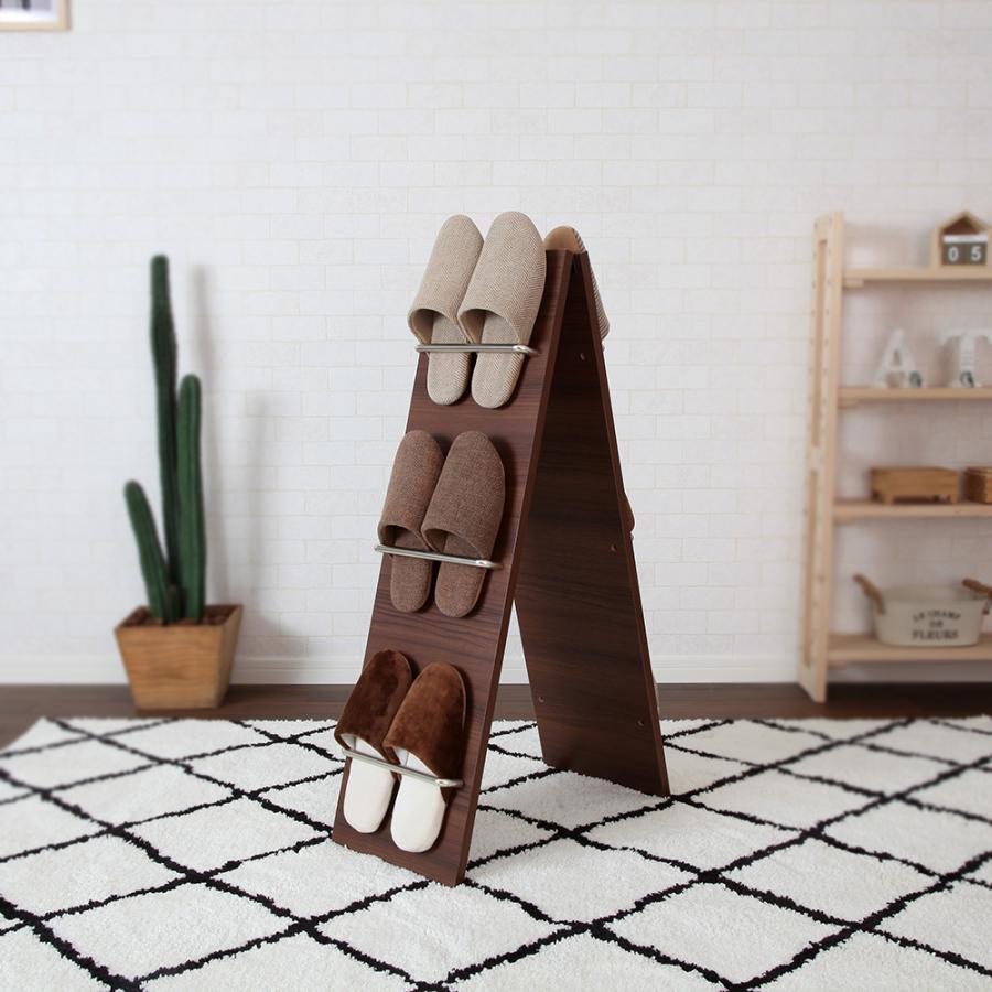 充英アート 日本製 スリッパラック ヴィンス 2WAY 6足 スリッパ棚