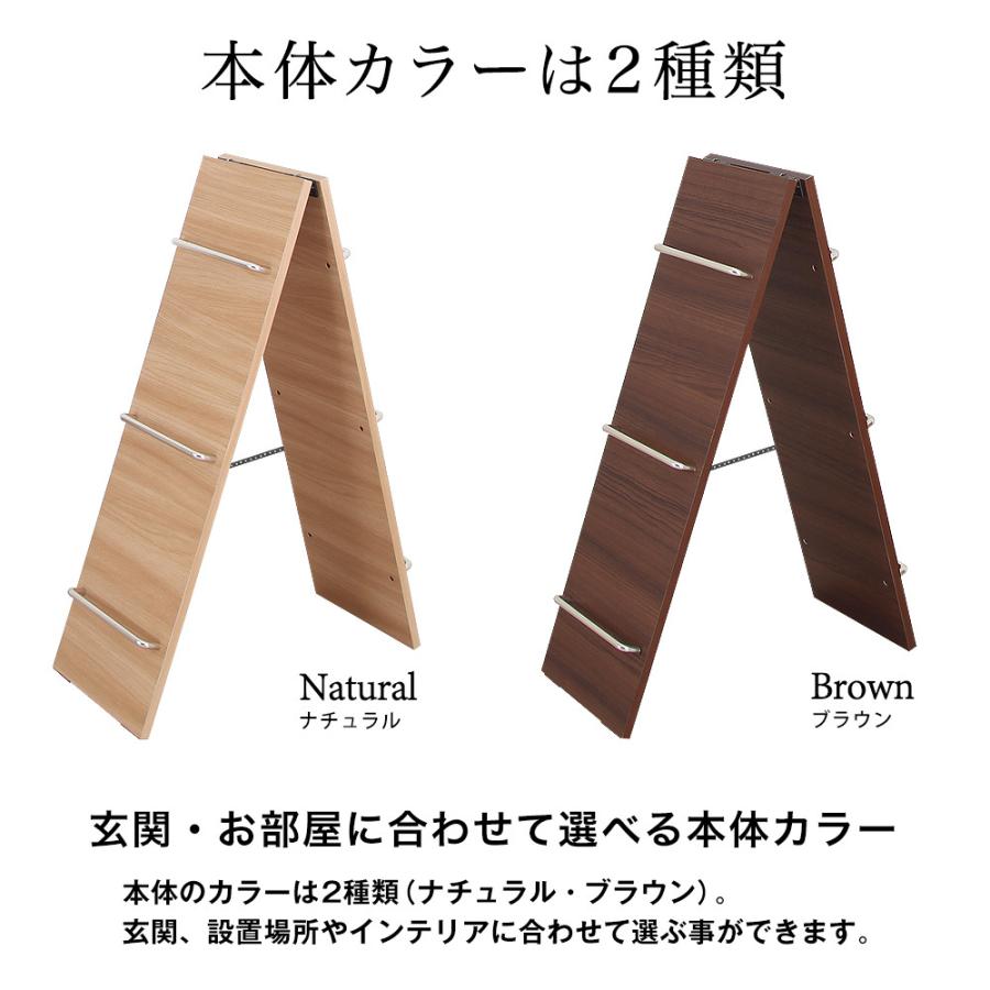 日本製 スリッパラック ヴィンス 2WAY 6足 スリッパ棚 壁掛け ルームシューズスタンド スリッパ立て 玄関収納 省スペース 木製_8