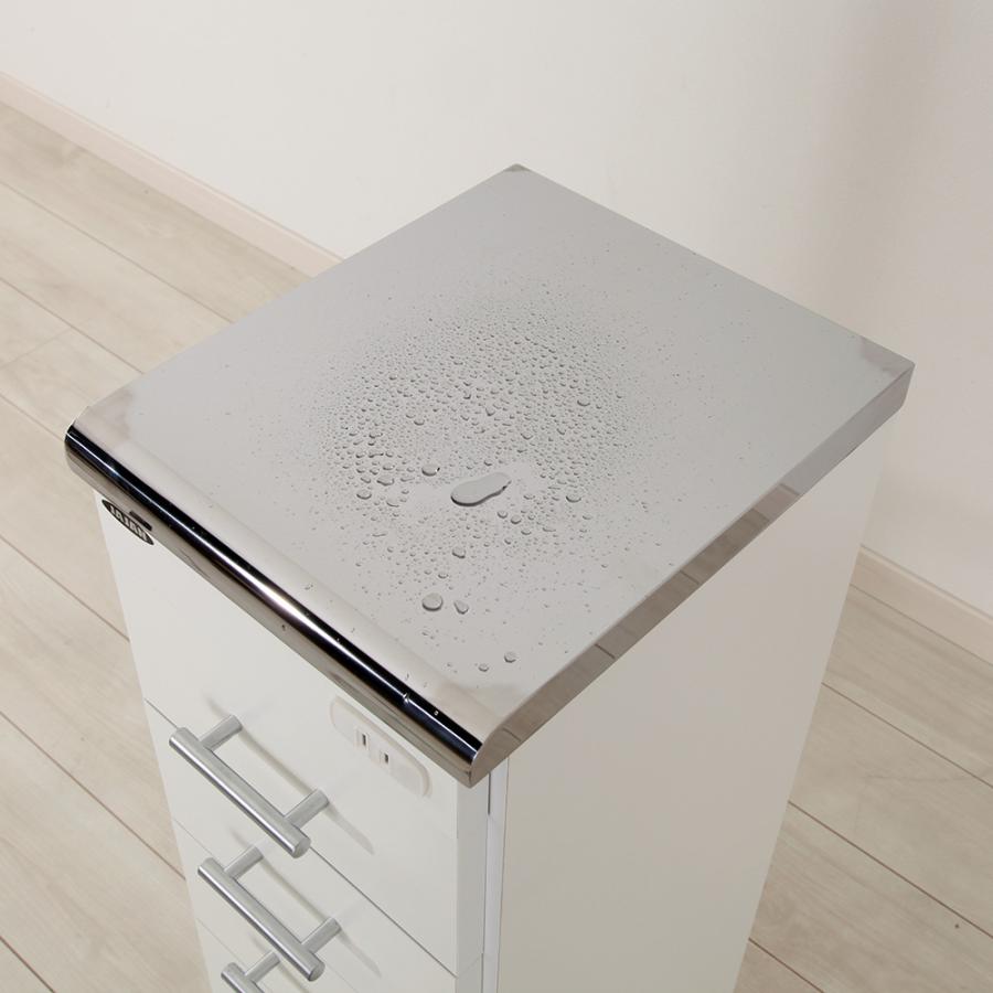 充英アート 日本製 ステンレススリムワゴン スコーン 幅15cm 奥行30cm