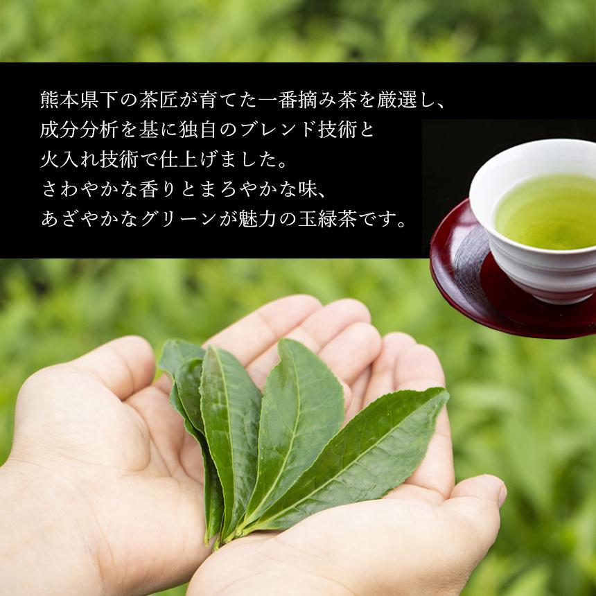 緑茶【森のくまさん玉緑茶 技】 JA 熊本 100g×3本 化粧箱入り 高級日本