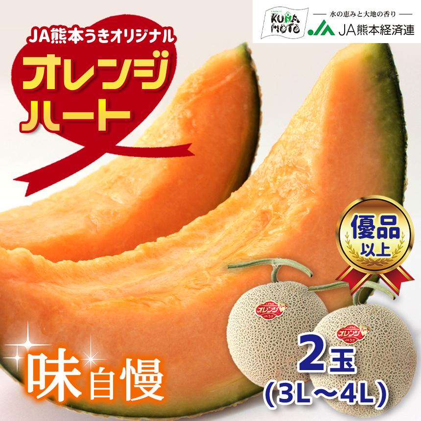 予約】オレンジハートメロン2玉入り : JA熊本経済連Yahoo!Shop - 通販