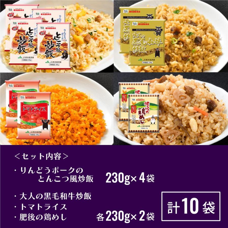 国産素材 冷凍炒飯 4種セット 230g×10袋 4種×各5袋 バラエティ