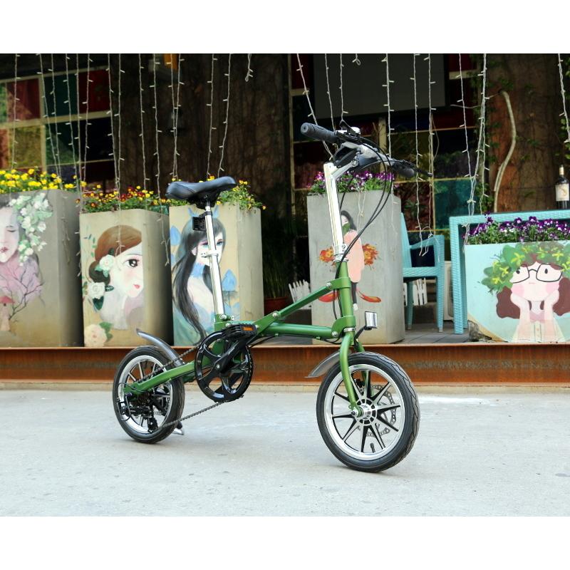 ニコ　カルオリ　14インチ　室内保管　良品　鍵付き 軽量】アルミ折りたたみ自転車 カルオリ 14インチ 室内保管 良品