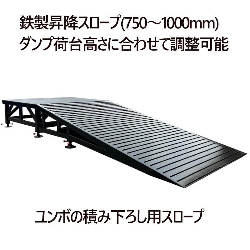 回転式スロープ（一体形）耐荷重400kg 245cm 中古 直接引き取り可 ユンボ積み込みスロープ ユンボダンプ積載 建機積込スロープ 建設機械