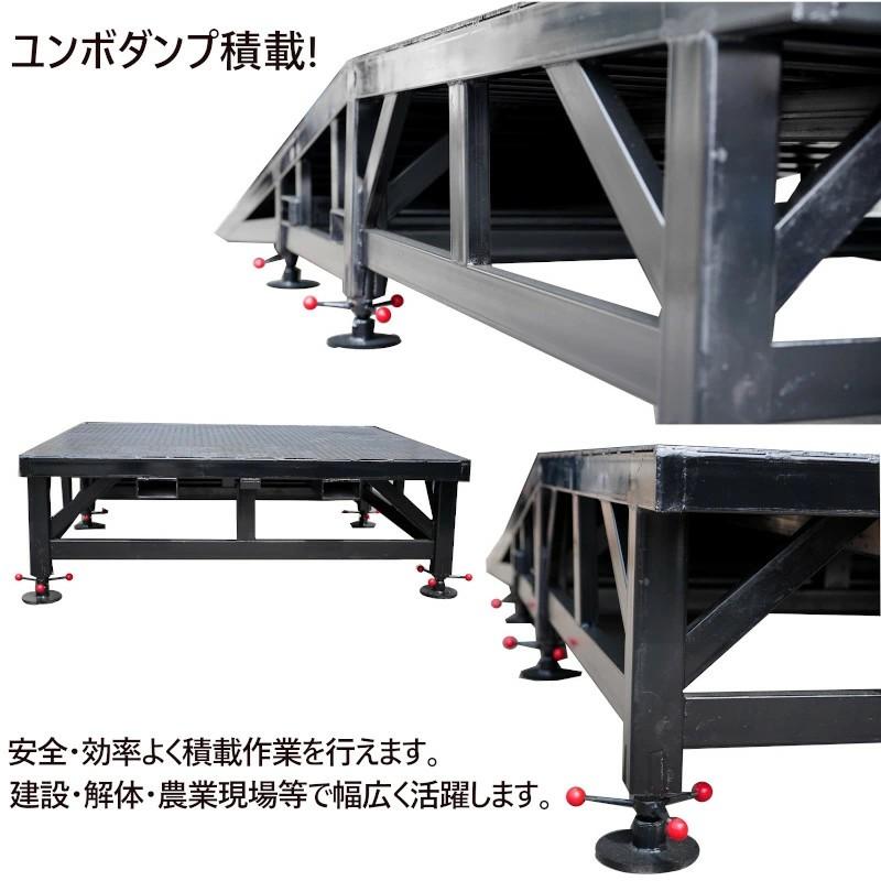 ユンボ積み込みスロープ ユンボダンプ積載 建機積込スロープ 建設機械