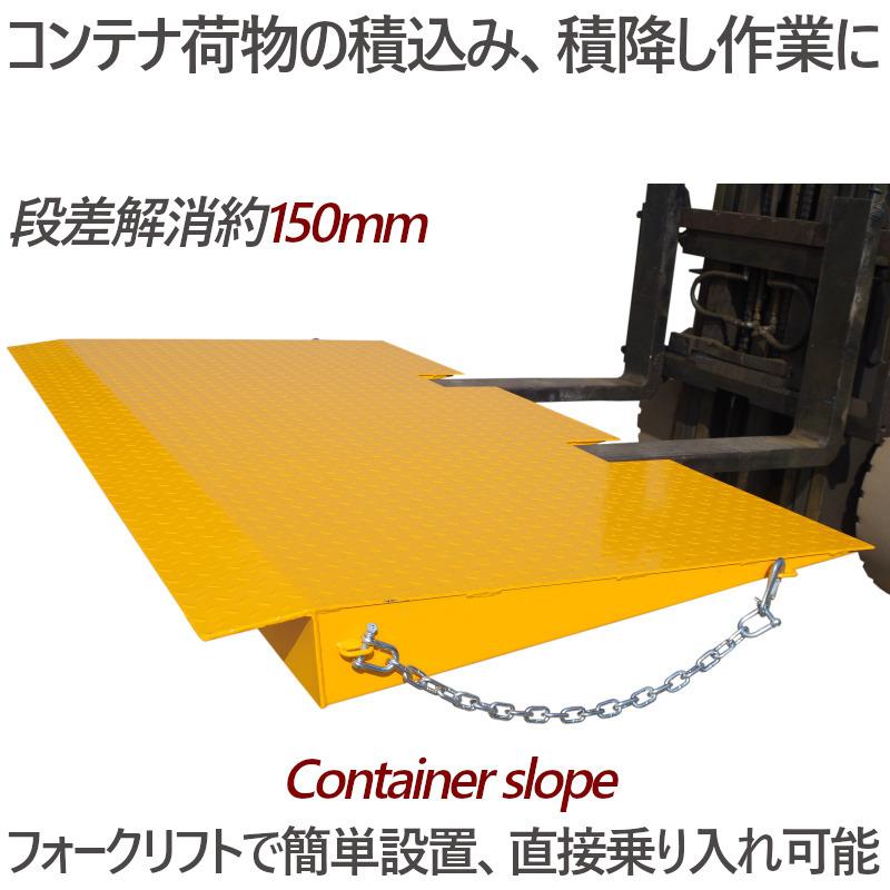 フォークリフトスロープ コンテナスロープ 耐荷重6t プラットスロープ