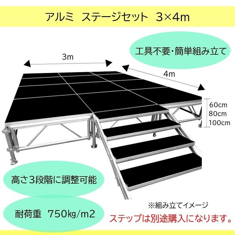 3台専用組立式ステージ★イベント選挙★コンサートステージ★1m×1m高さ60cm 3台専用組立式ステージ☆イベント選挙☆コンサートステージ☆1m×1m