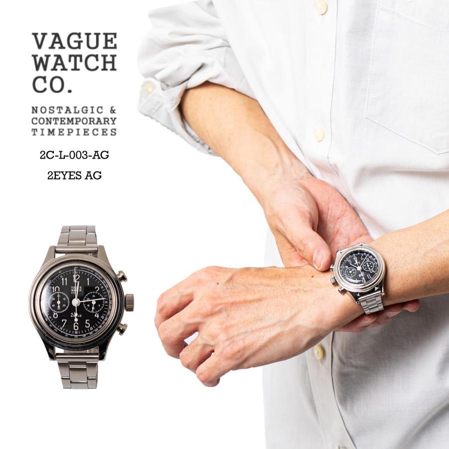 ヴァーグウォッチ VAGUE WATCH CO. クロノグラフ ツーアイズ AG ｜ 腕時計 クォーツ ステンレス 38mm 日本製ムーブメント シルバー