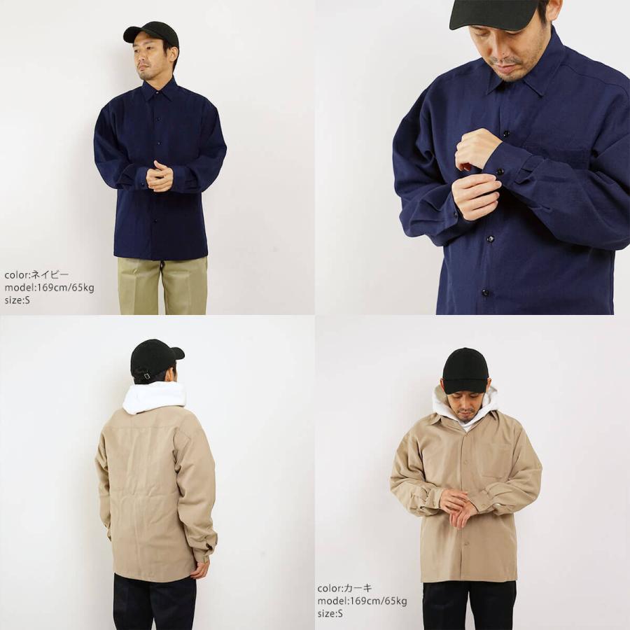 Cal Top（キャルトップ） #1000PLAIN 長袖 サテン シャツ メンズ S