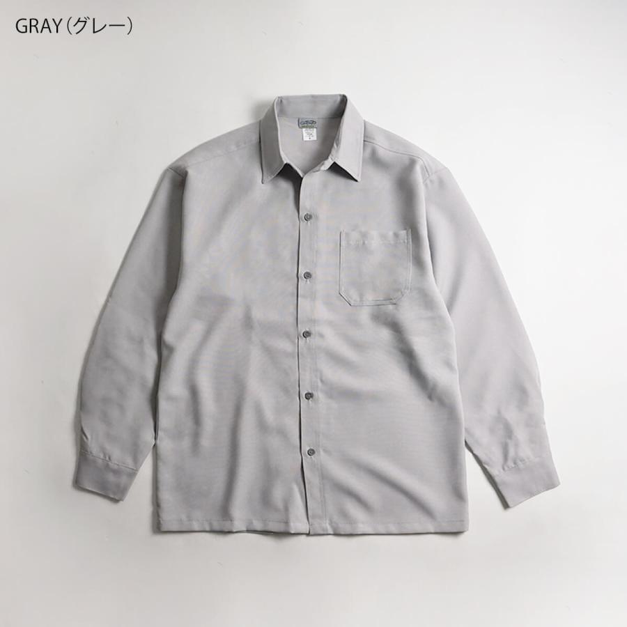 Cal Top（キャルトップ） #1000PLAIN 長袖 サテン シャツ メンズ S