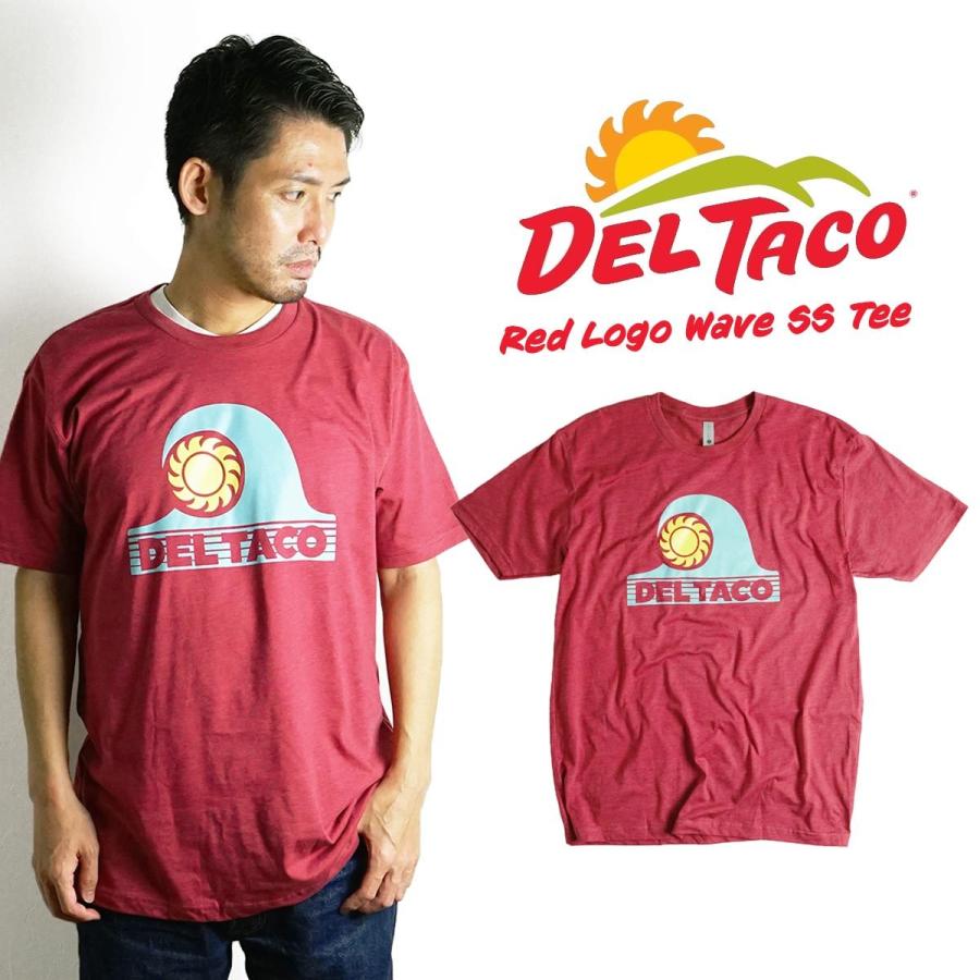 デルタコ DEL TACO 半袖 Tシャツ レッドロゴウエイブ メンズ S-XXL 海外買い付け ご当地｜jalana