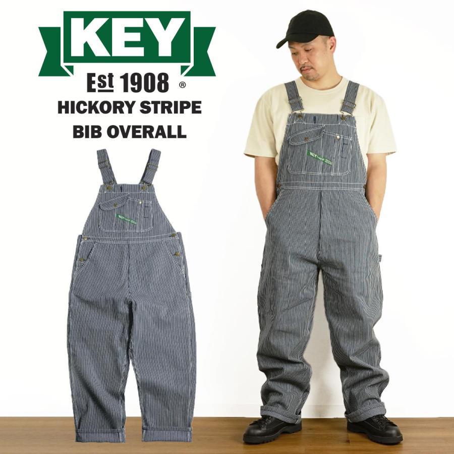 BAY SIDE キー KEY ヒッコリーストライプ ビブ オーバーオール BAY SIDE キー KEY ヒッコリーストライプ ビブ オーバーオール