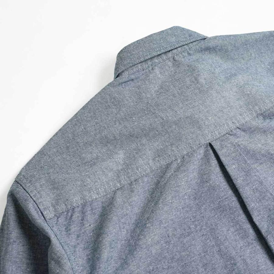 KEY キー シャンブレー 長袖 シャツ517-45 メンズ S-XXL ワークシャツ