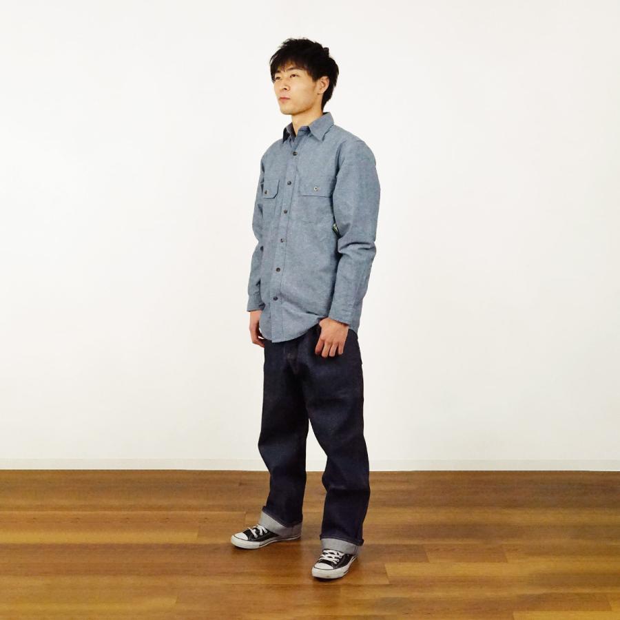 KEY キー シャンブレー 長袖 シャツ517-45 メンズ S-XXL ワーク