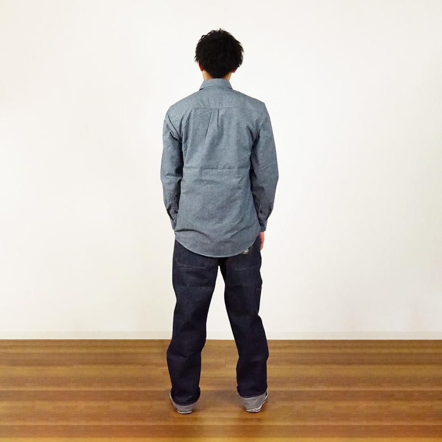 KEY キー シャンブレー 長袖 シャツ517-45 メンズ S-XXL ワークシャツ