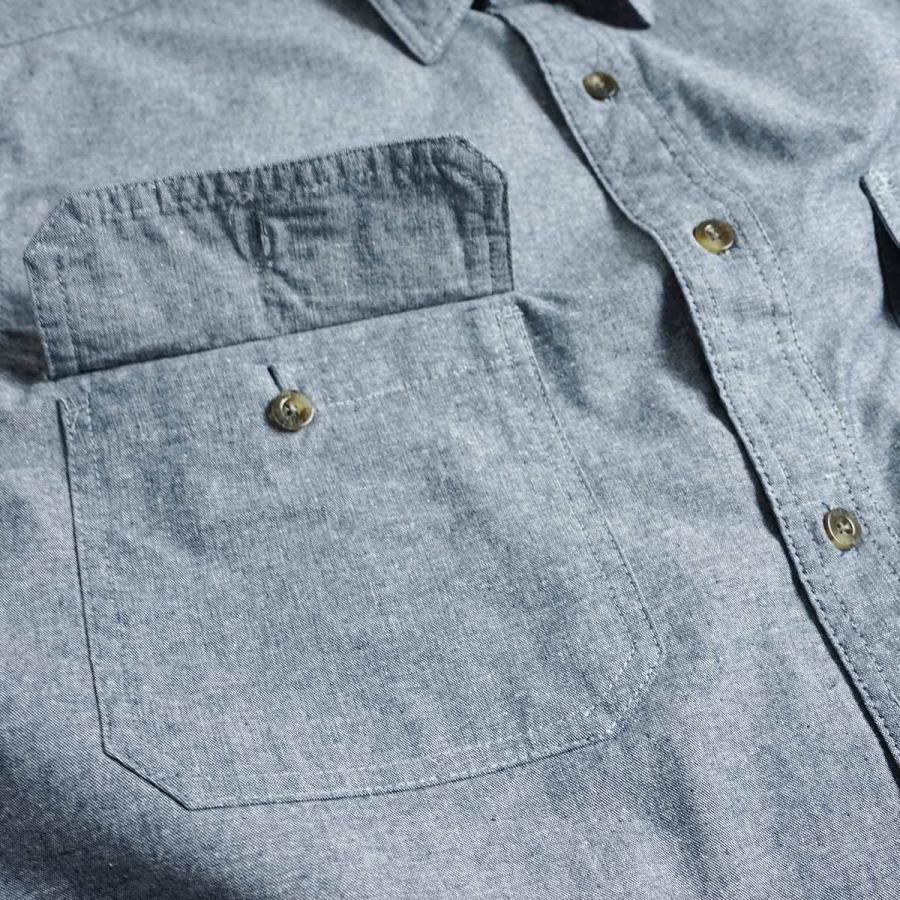 KEY キー シャンブレー 長袖 シャツ517-45 メンズ S-XXL ワークシャツ