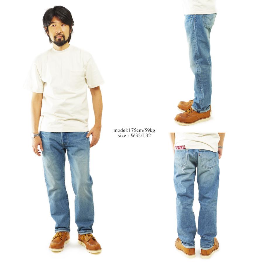 リーバイス LEVI’S 501 オリジナルユーズドウォッシュ カリフォルニアブルー ｜ Jalana WASH ストレート デニム パンツ ボタンフライ 岡山の職人による古着中｜jalana｜08