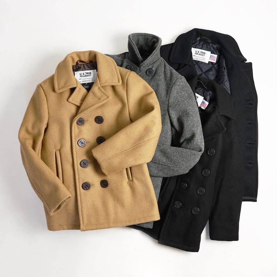 ショット SCHOTT 740B ボーイズ ウール ダブル ピーコート ｜ Pコート メンズ レディース ユニセックス アメリカ製 PEA-COAT  MADE IN USA 32オンス メルトンウ