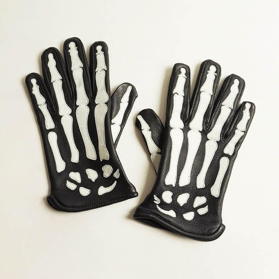 バンソン Vanson レザーグローブ ローパー Xレイ ボーンズ ブラック ホワイト Made In Usa Roper With X Ray Bones 手袋 Vanon Ropx 658 Jalana ジャラーナ 通販 Yahoo ショッピング