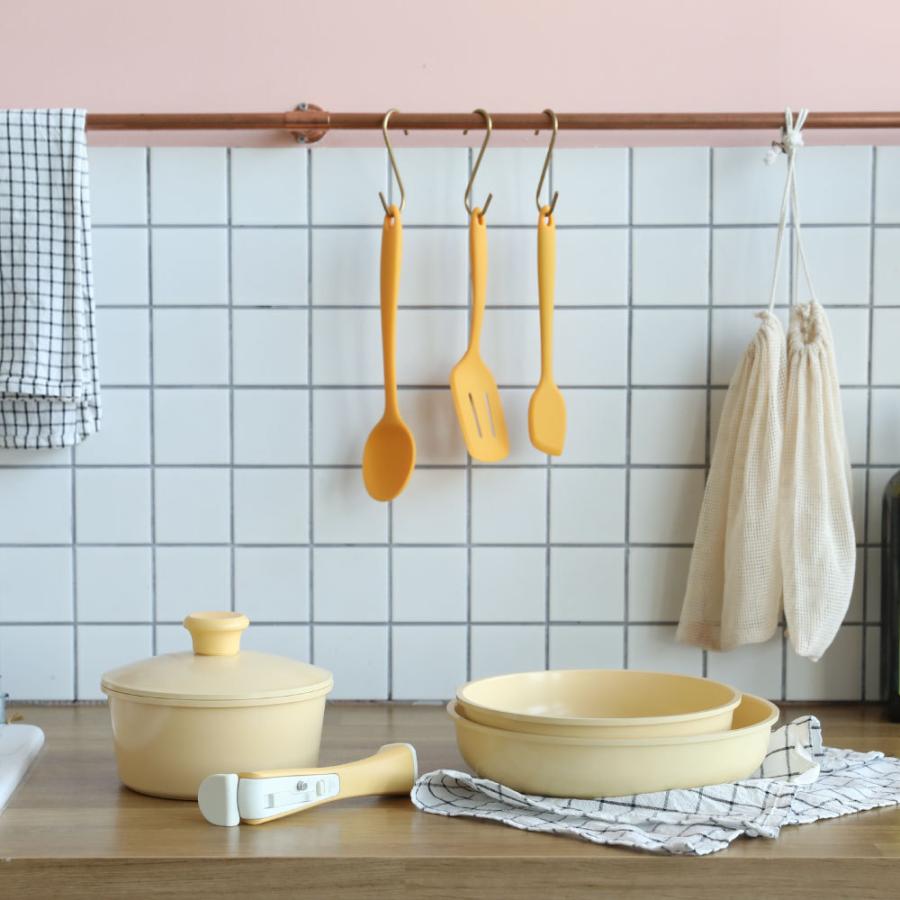 フライパン セット IH 対応 くっつきにくい イエロー セラミック