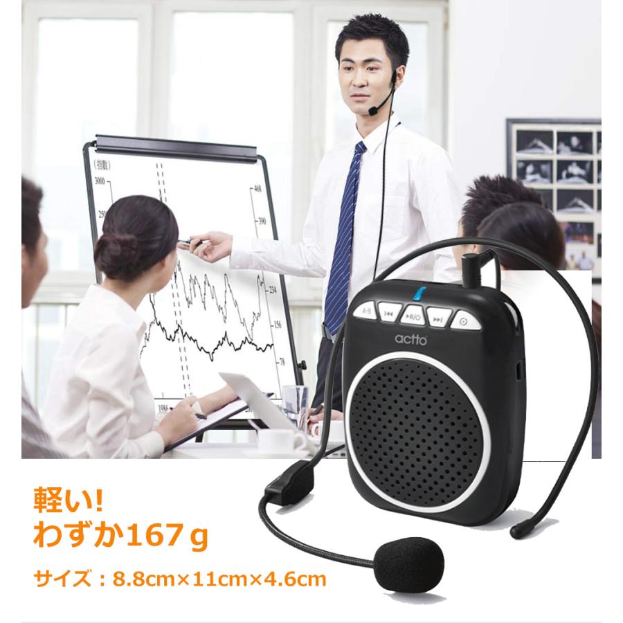 拡声器 ハンズフリー 小型 スピーカー マイク ヘッドセット 充電式