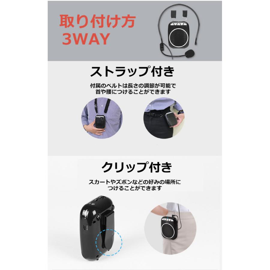 拡声器 ハンズフリー 小型 スピーカー マイク ヘッドセット 充電式