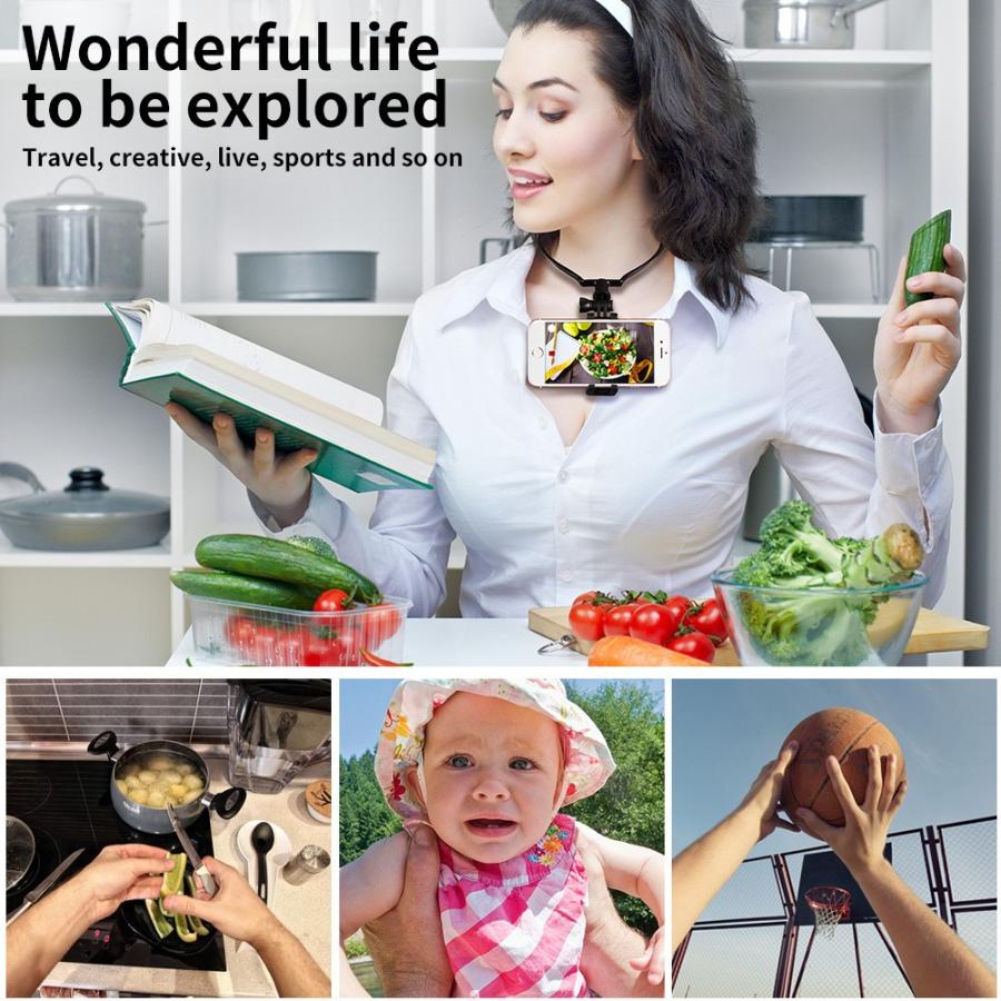 GoPro ネックマウント ゴープロ HERO7 HERO6 HERO5 アクセサリー アクションカメラ 全般対応 スマホ マウント 改良版 GoPro7 GoPro6 GoPro5 本体 送料無料 | GoPro | 02