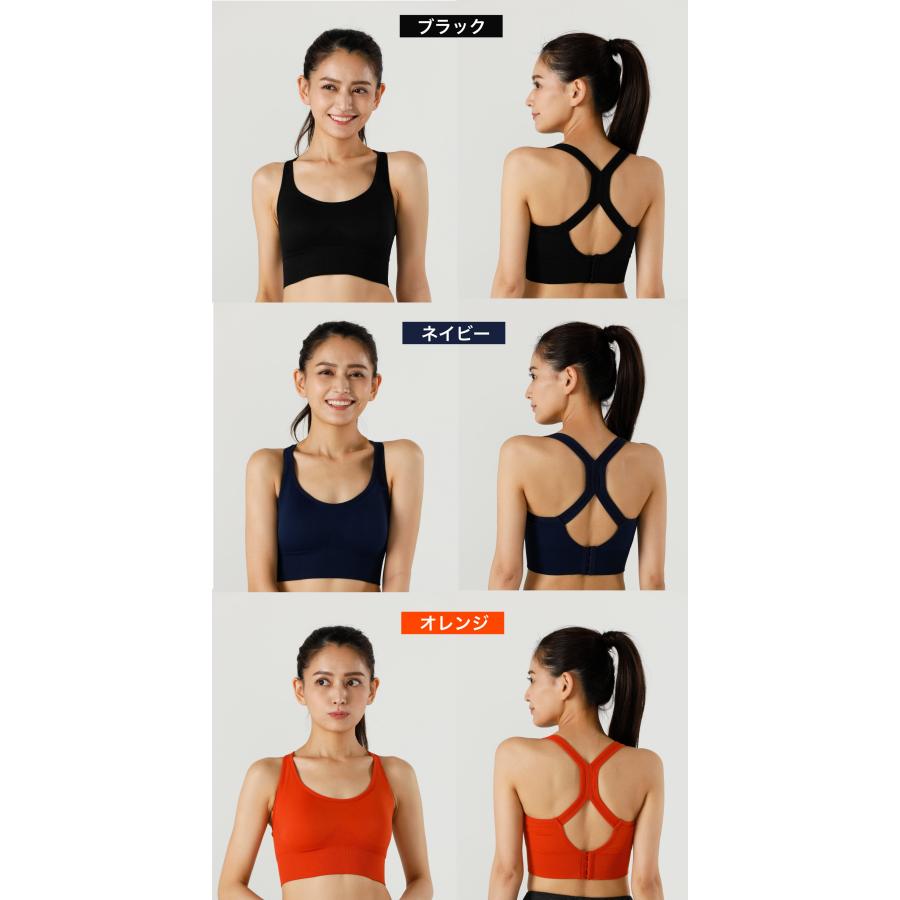 スポーツブラ レディース 揺れない 調整ホック付き スポブラ ジュニア 中学 部活 ランニング ジム ヨガ マラソン スポーツブラジャー 大きいサイズ 吸水速乾 |  | 12