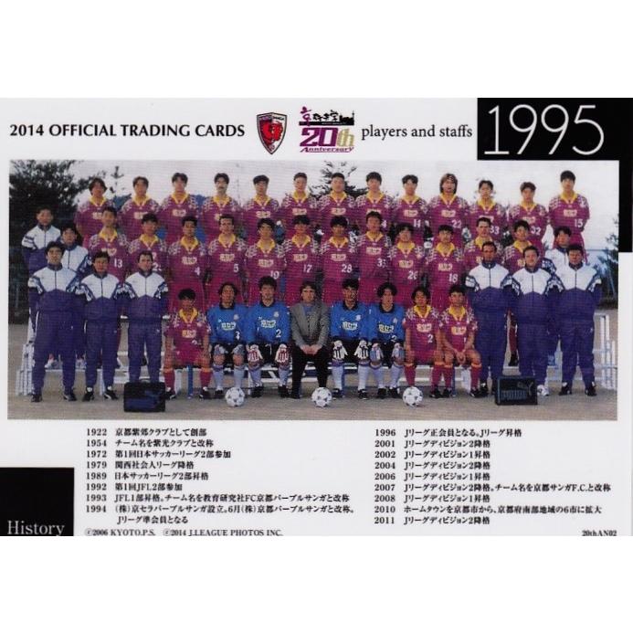 クラブ発行】2014 京都サンガ オフィシャルカード インサート 【20周年
