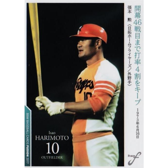 50 【張本勲/日拓フライヤーズ】2017BBM FUSION レギュラー [記録の