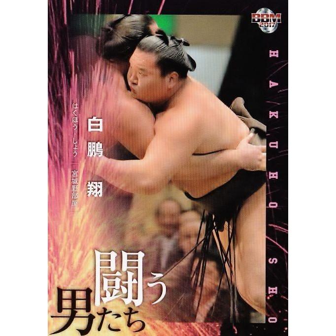 43 【白鵬 翔】BBM2017 大相撲カード 「魂」 レギュラー 〈闘う男たち 