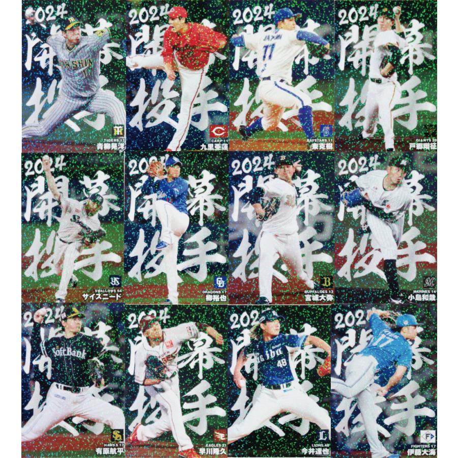 開幕投手カード/全12種】カルビー 2024 プロ野球チップス第2弾 開幕投手カード/全12種】カルビー 2024 プロ野球チップス第2弾