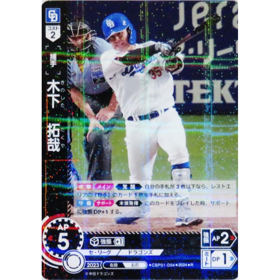 4 【木下拓哉/中日ドラゴンズ】2024 ブシロード プロ野球DREAM ORDER