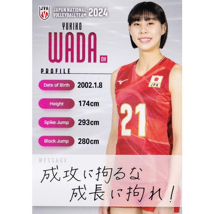 81 【和田由紀子】2024 バレーボール女子日本代表 トレーディング