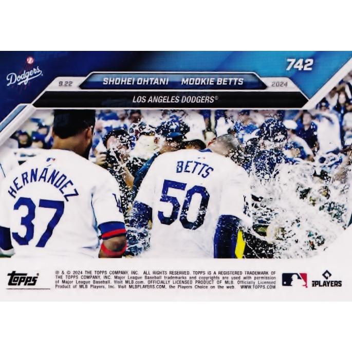 742【大谷翔平&ベッツ/ドジャース】2024 MLB TOPPS NOW [2024.9 742【大谷翔平&ベッツ/ドジャース】2024 MLB TOPPS NOW [2024.9