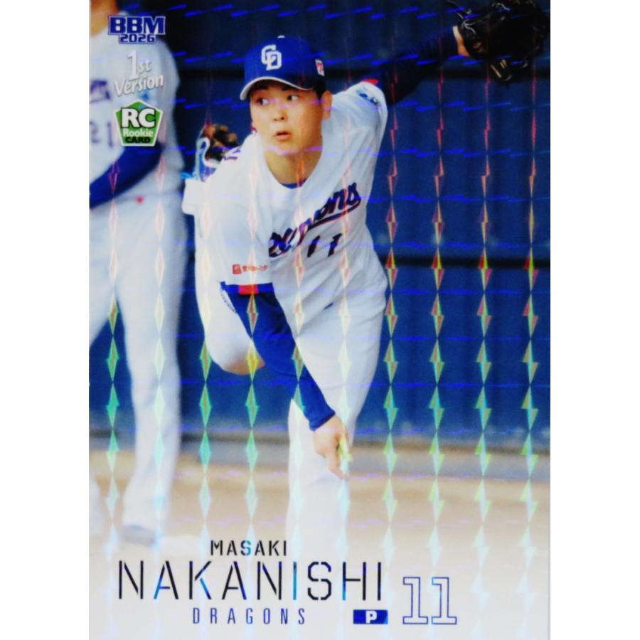 265 【中西聖輝(ROOKIE)/中日ドラゴンズ】2026 BBM ベースボールカード 