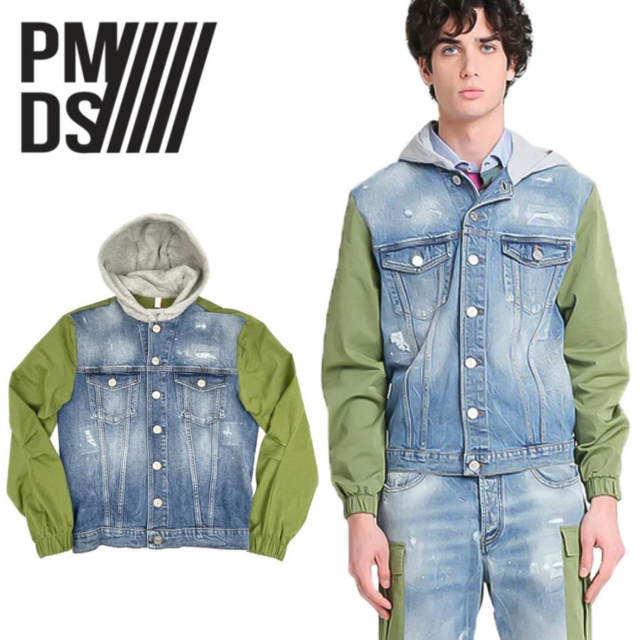 P.M.D.S. ピーエムディーエス フーデッド デニム ジャケット メンズ 