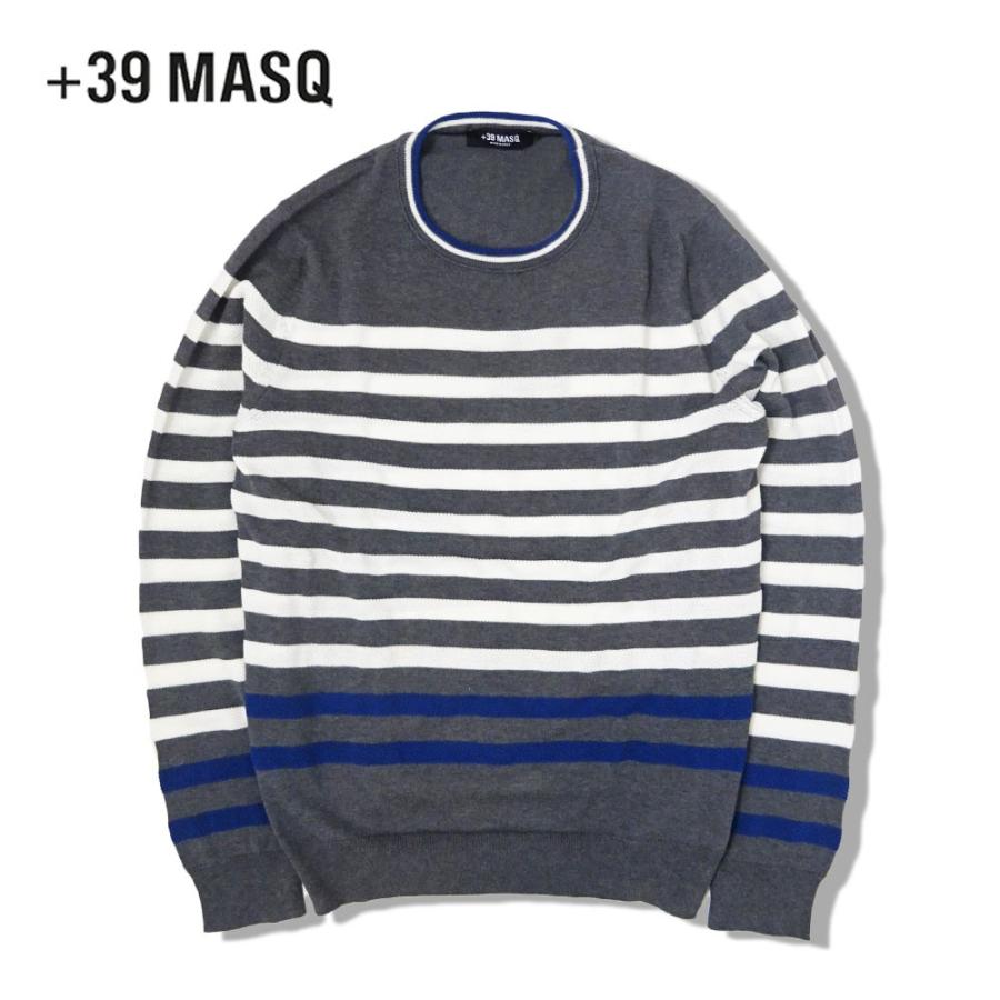 39 Masq マスク ボーダーニットセーター メンズ 6042 グレー コットン サマー セーター イタリア製 6042gry Jam Collection 通販 Yahoo ショッピング
