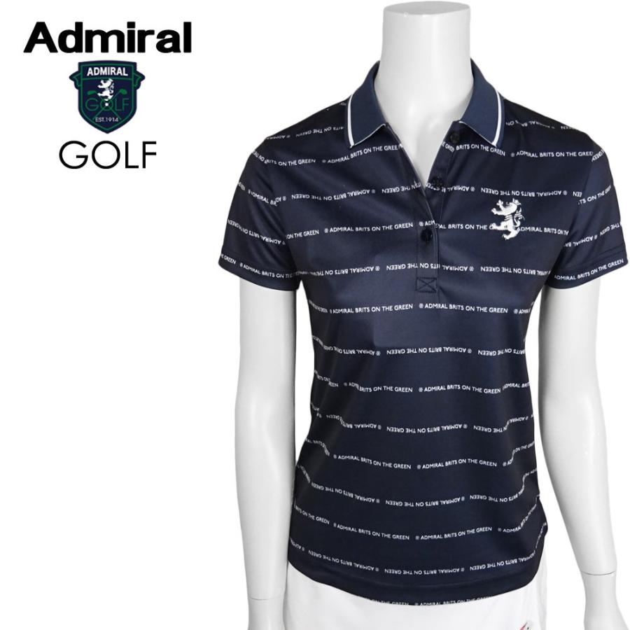 Admiral Golf アドミラル ゴルフ メッセージボーダーポロシャツ レディース Adla0 ネイビー ゴルフウェア 半袖 吸水速乾 ストレッチ Uvカット Adla0nvy Jam Collection 通販 Yahoo ショッピング
