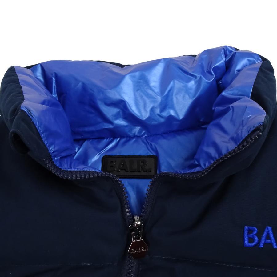 BALR. ボーラー リバーシブルダウンジャケット メンズ B1386.1022 TREY REGULAR REVERSIBLE CREST  BADGE PUFFER JACKET NAVY BLAZER 並行輸入品