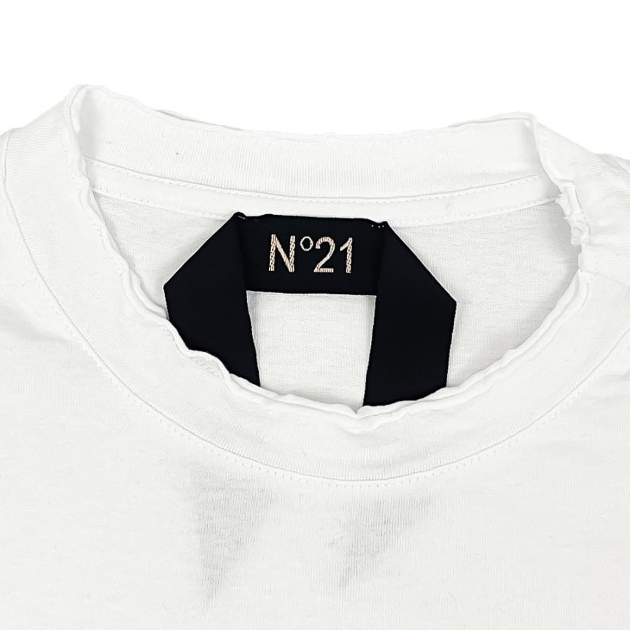 N°21 ヌメロヴェントゥーノ スローガンプリント コットン Tシャツ