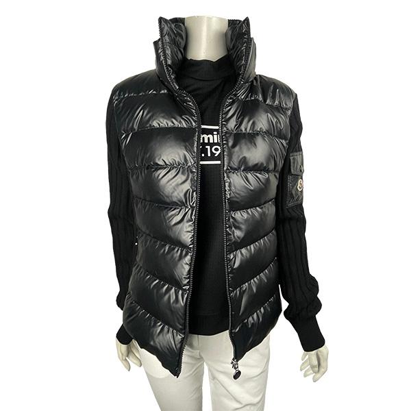 MONCLER モンクレール ライト ダウン ジャケット レディース 9B00024M1131 BLK S M L CARDIGANTRICOT ニットダウン カーディガン ブルゾン 並行輸入品｜jamcollection｜02