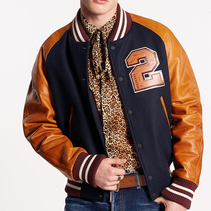 DSQUARED2 ディースクエアード College Bomber スタジアムジャンパー