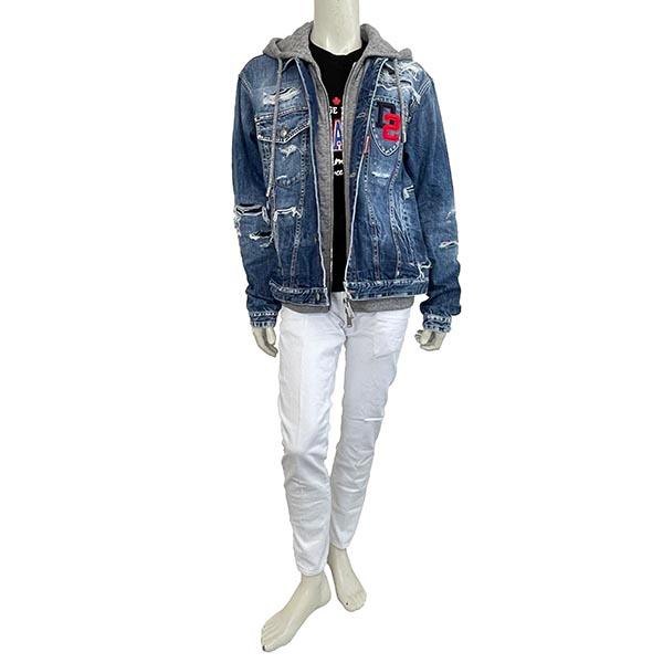 DSQUARED2 ディースクエアード フード付き デニムジャケット DSQUARED2 ディースクエアード フード付き デニムジャケット