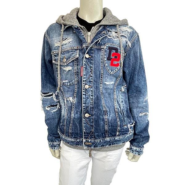 DSQUARED2 ディースクエアード フード付き デニムジャケット DSQUARED2 ディースクエアード フード付き デニムジャケット