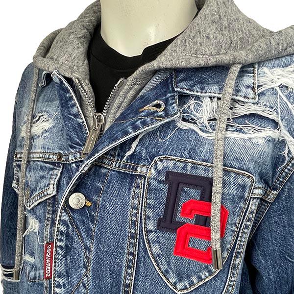 DSQUARED2 ディースクエアード フード付き デニムジャケット DSQUARED2 ディースクエアード フード付き デニムジャケット