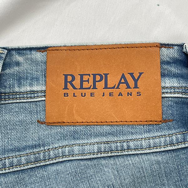 REPLAY リプレイ ジーンズ メンズ M914Y.000.57360R ANBASS DNM 28-34 JEANS スーパーストレッチデニム リペア加工 ダメージ加工 スリムフィット｜jamcollection｜14