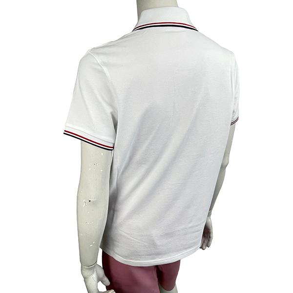 MONCLER モンクレール 半袖 ポロシャツ メンズ 8A7030084556 WHT NVY S M L XL ホワイト ネイビー ショートスリーブ レギュラーフィット 並行輸入品｜jamcollection｜04