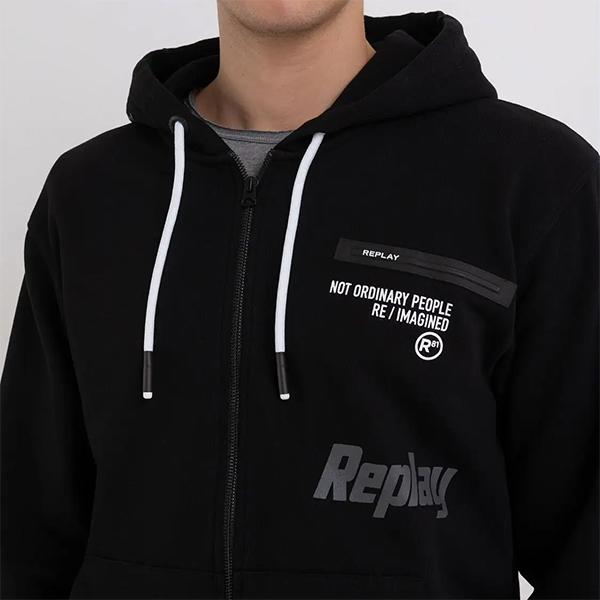 REPLAY リプレイ フルジップパーカー メンズ M6706.21842 BLK