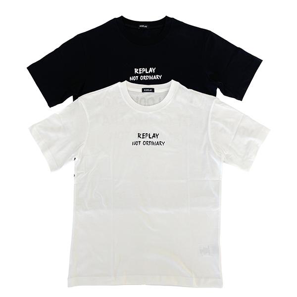 REPLAY リプレイ 半袖 Tシャツ メンズ M6803.2660 WHT BLK S M L XL  